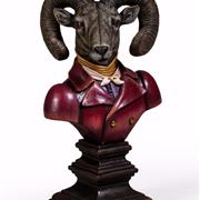 Gentry Ram Bust on Square Base
