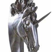 Large Silver Unicorn Wall Head 