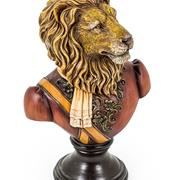 Gentry Lion Bust on Round Base  